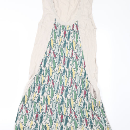 INDIWOMAN Womens Beige Floral  Jumper Dress  Size M