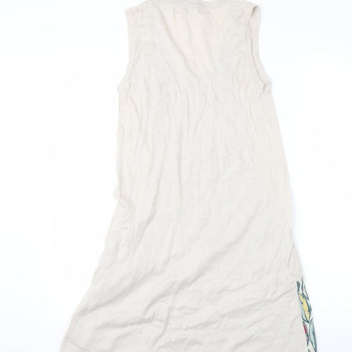 INDIWOMAN Womens Beige Floral  Jumper Dress  Size M