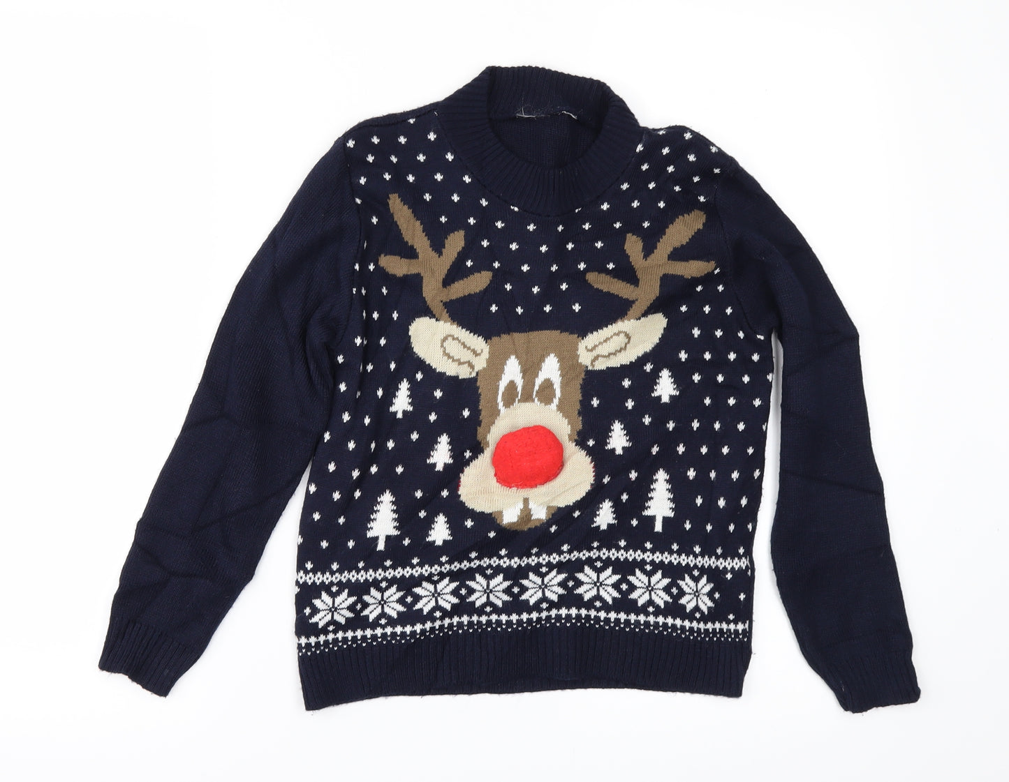 Preworn Boys Blue   Pullover Jumper Size 7-8 Years