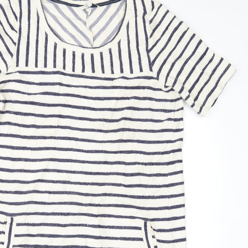 Sandwich Womens Ivory Striped  T-Shirt Dress  Size L