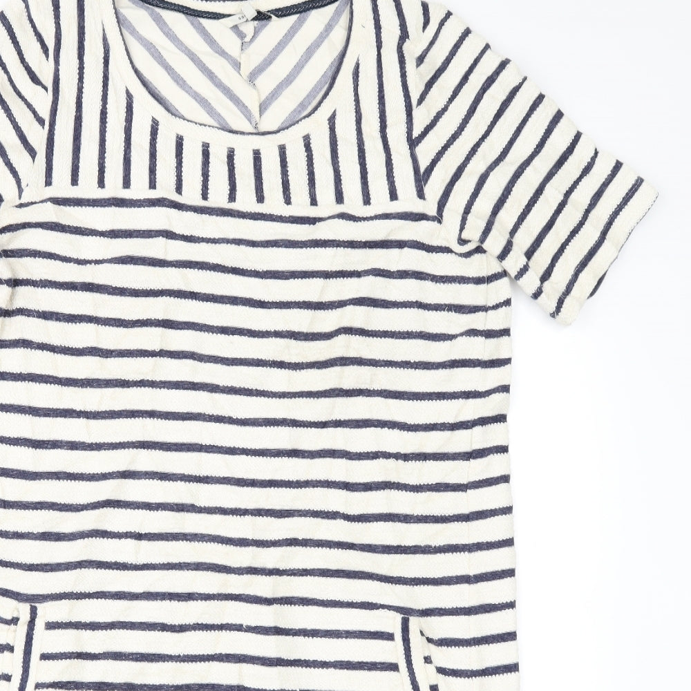 Sandwich Womens Ivory Striped  T-Shirt Dress  Size L