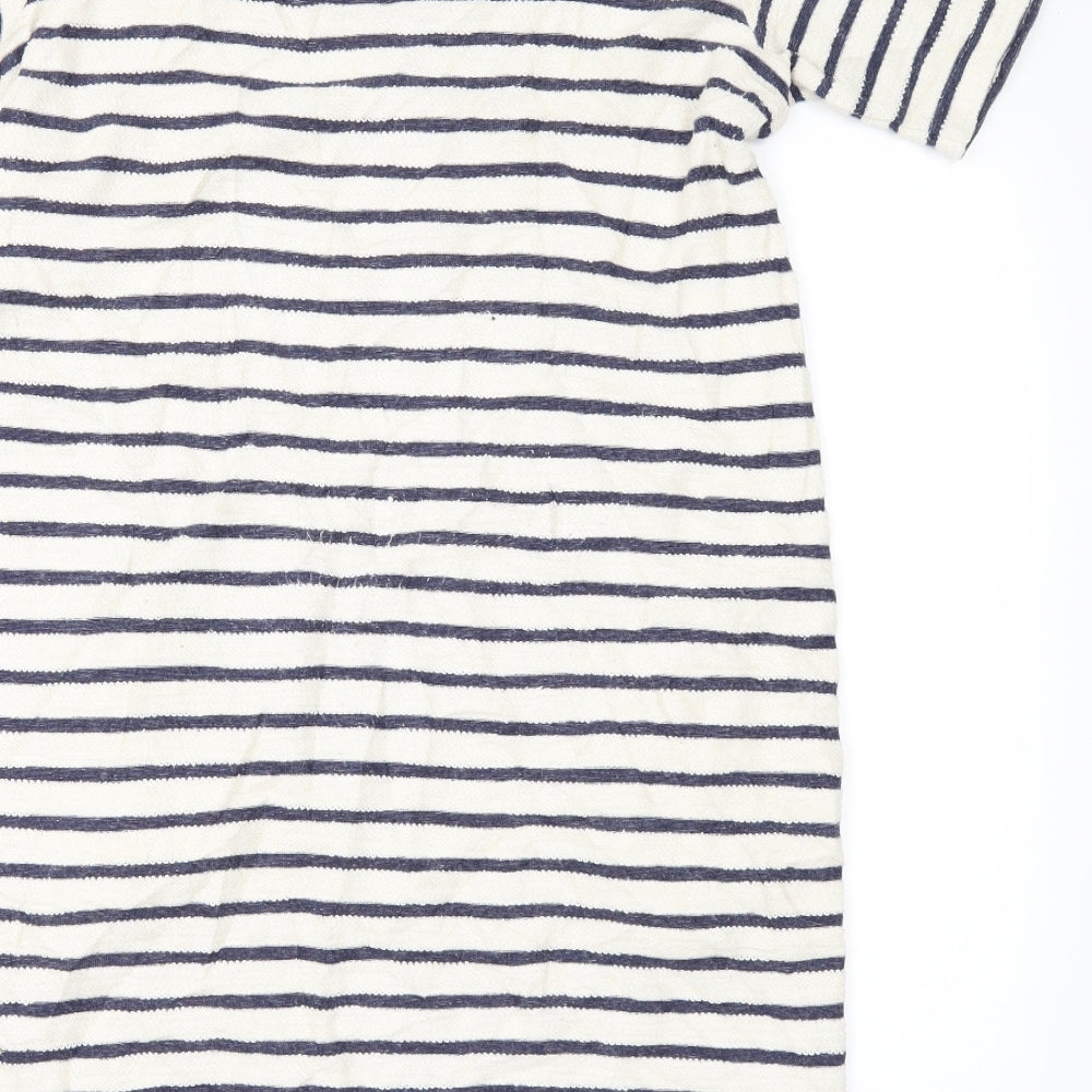 Sandwich Womens Ivory Striped  T-Shirt Dress  Size L