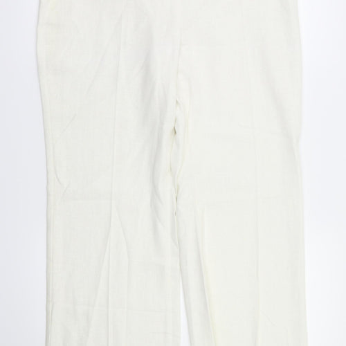 M&S  Womens White   Trousers  Size 14 L32 in