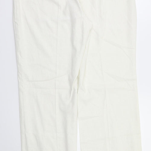M&S  Womens White   Trousers  Size 14 L32 in