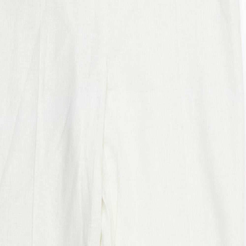 M&S  Womens White   Trousers  Size 14 L32 in