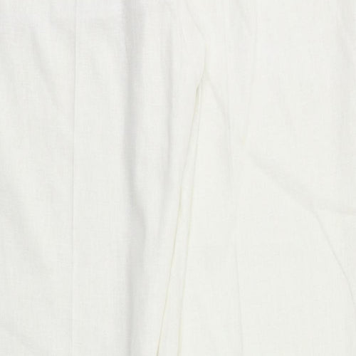 M&S  Womens White   Trousers  Size 14 L32 in