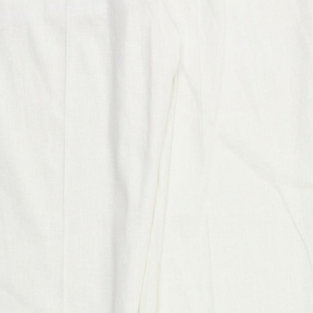 M&S  Womens White   Trousers  Size 14 L32 in