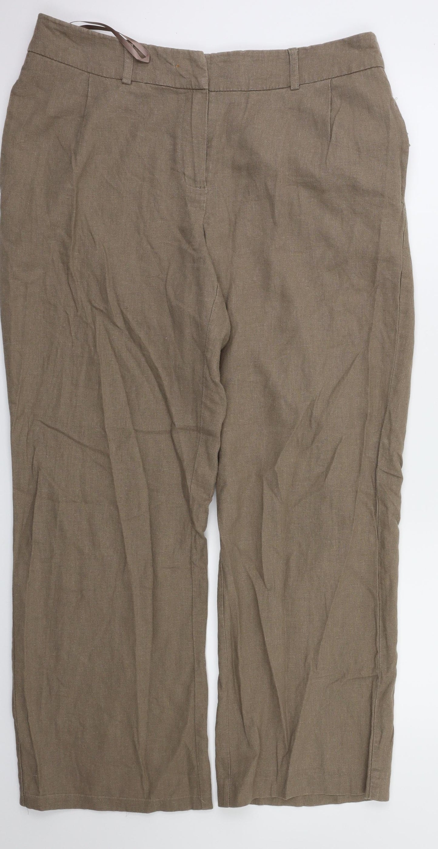 TU Womens Brown   Trousers  Size 12 L27 in