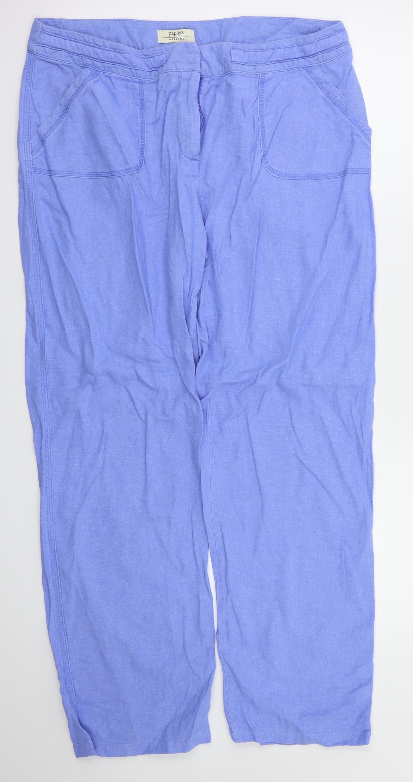 payapa Womens Blue   Trousers  Size 12 L30 in