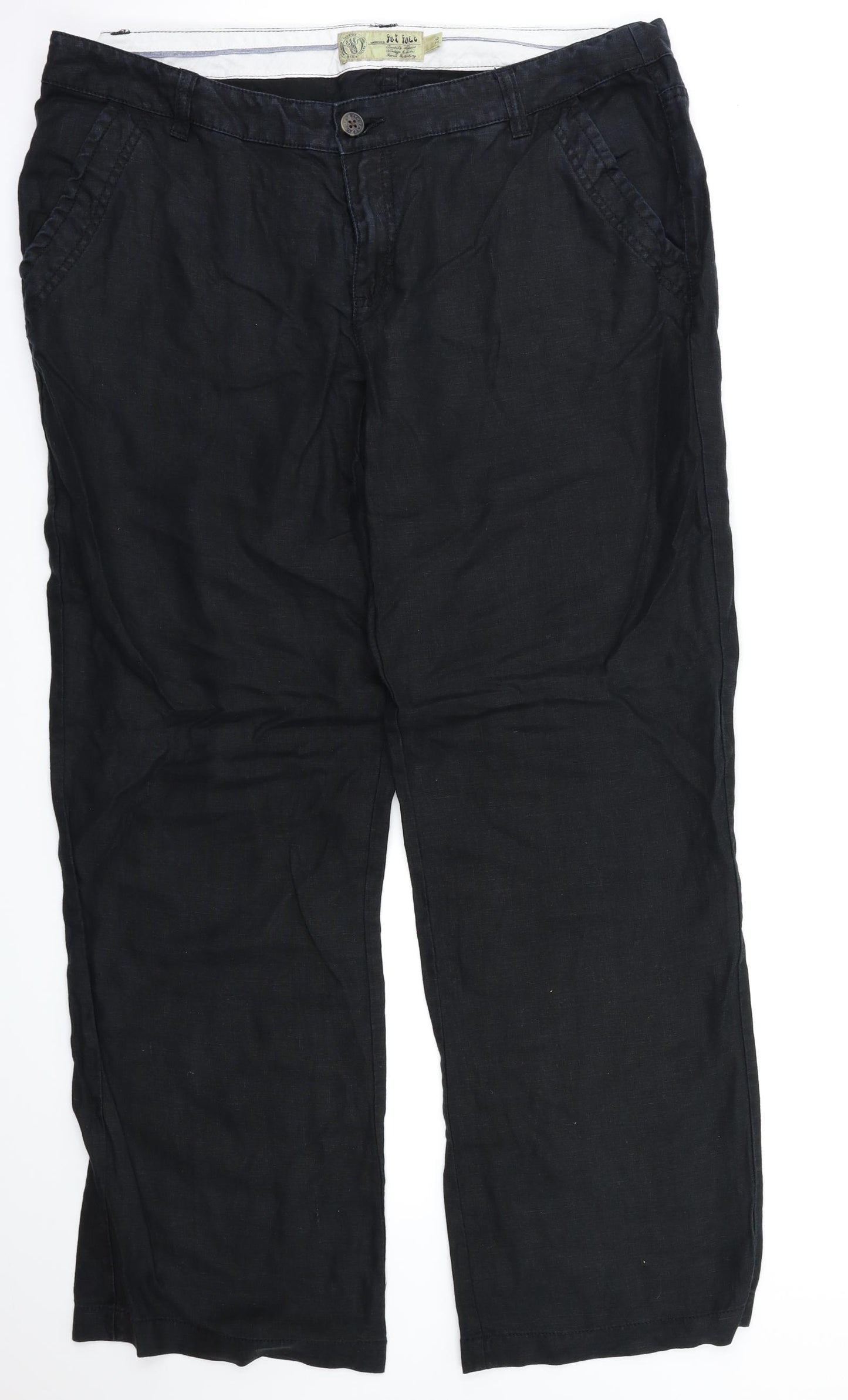 Fat Face Womens Black   Trousers  Size 16 L31 in