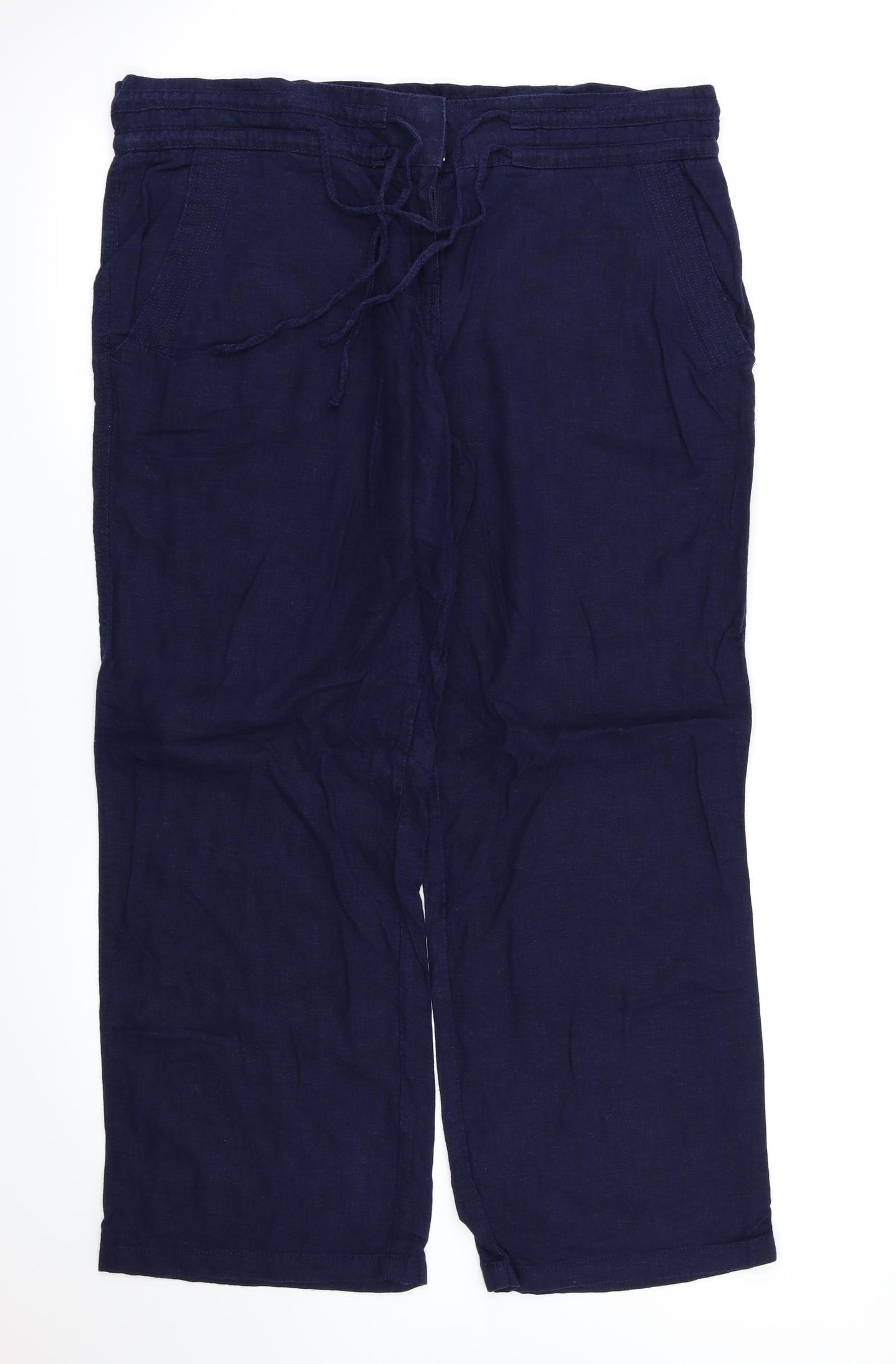 next  Womens Blue   Trousers  Size 16 L28 in