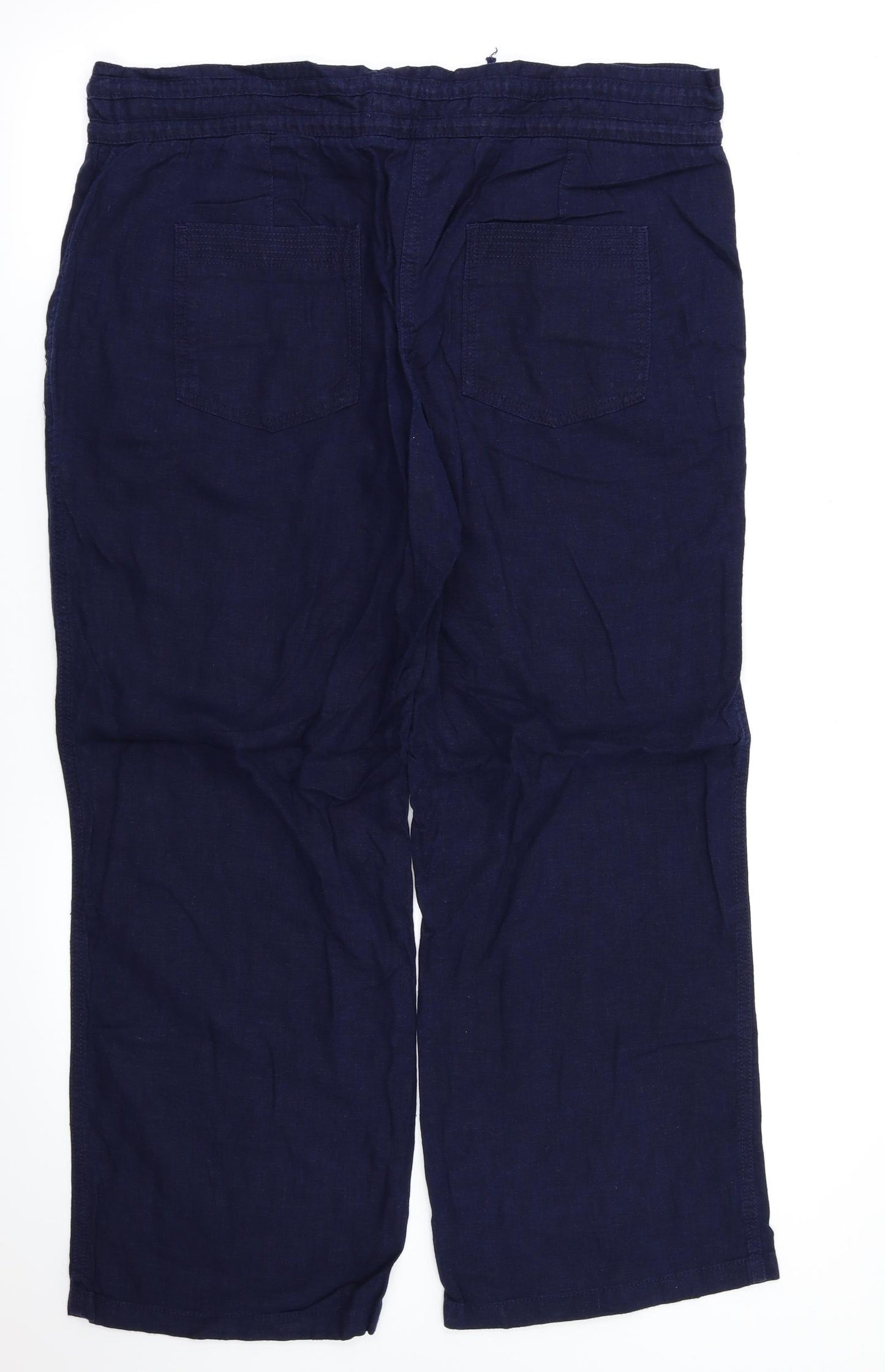 next  Womens Blue   Trousers  Size 16 L28 in