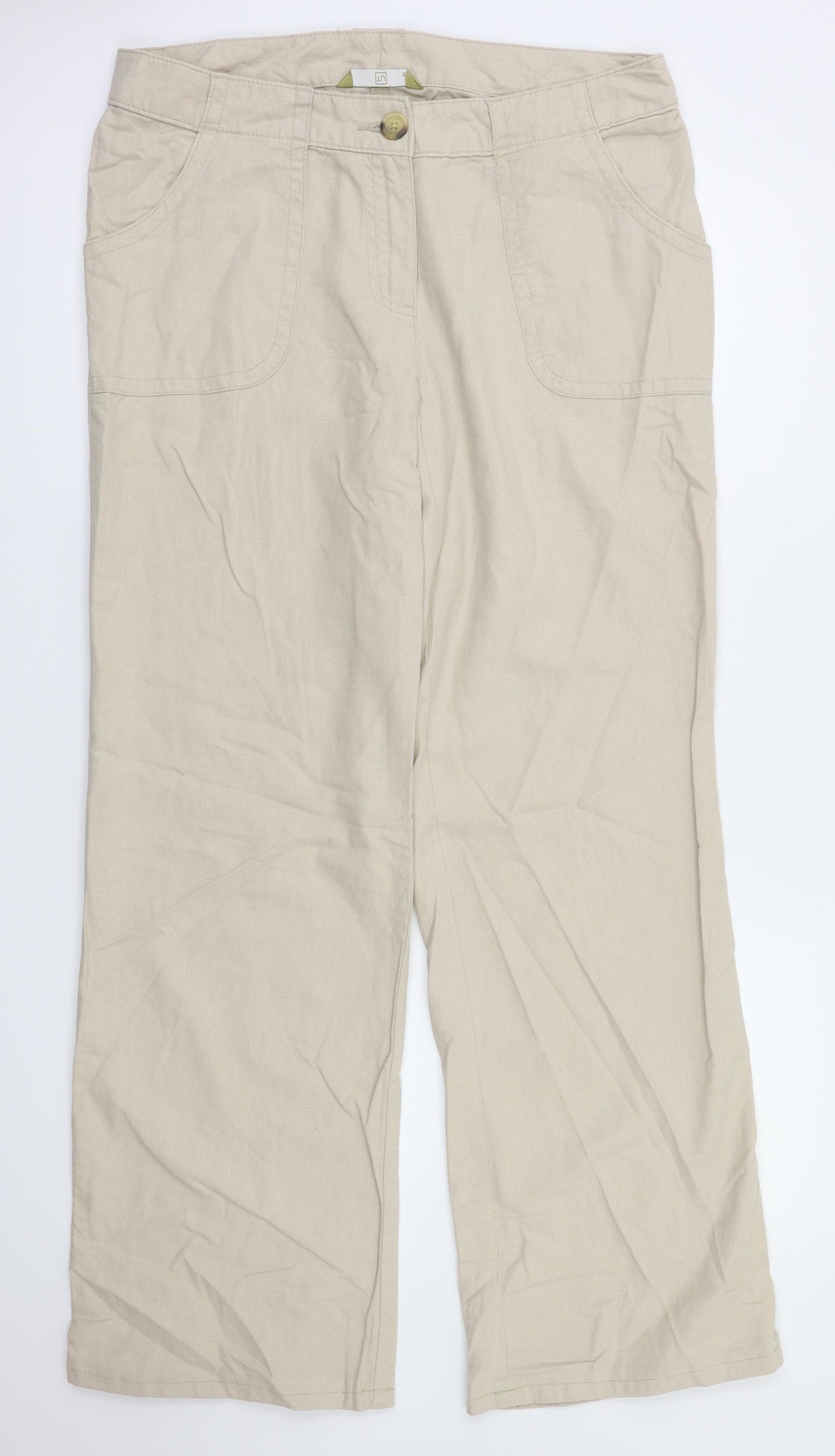 TU Womens Beige   Trousers  Size 10 L30 in