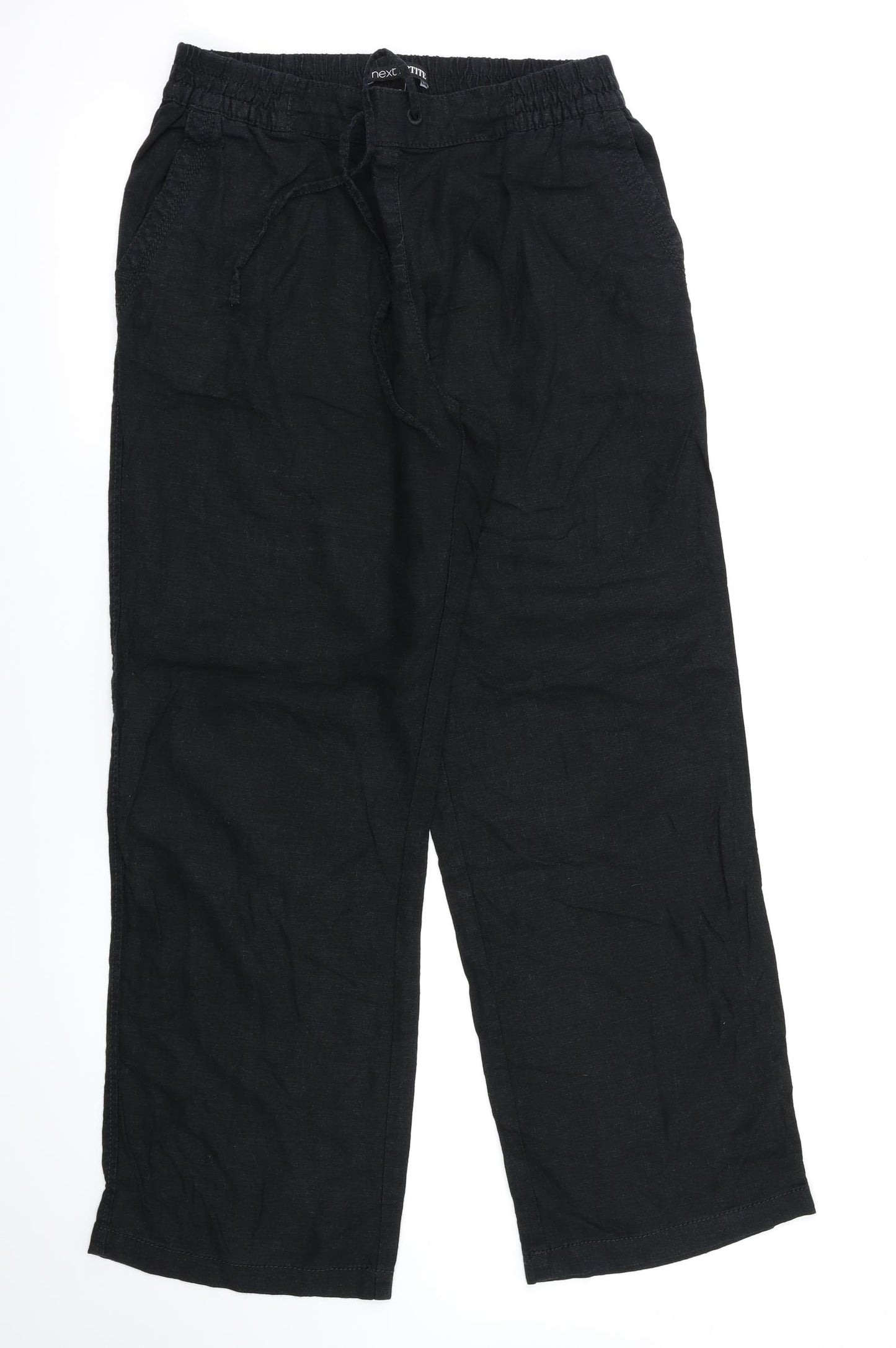 NEXT Womens Black   Trousers  Size 10 L28 in - Stretch waistband