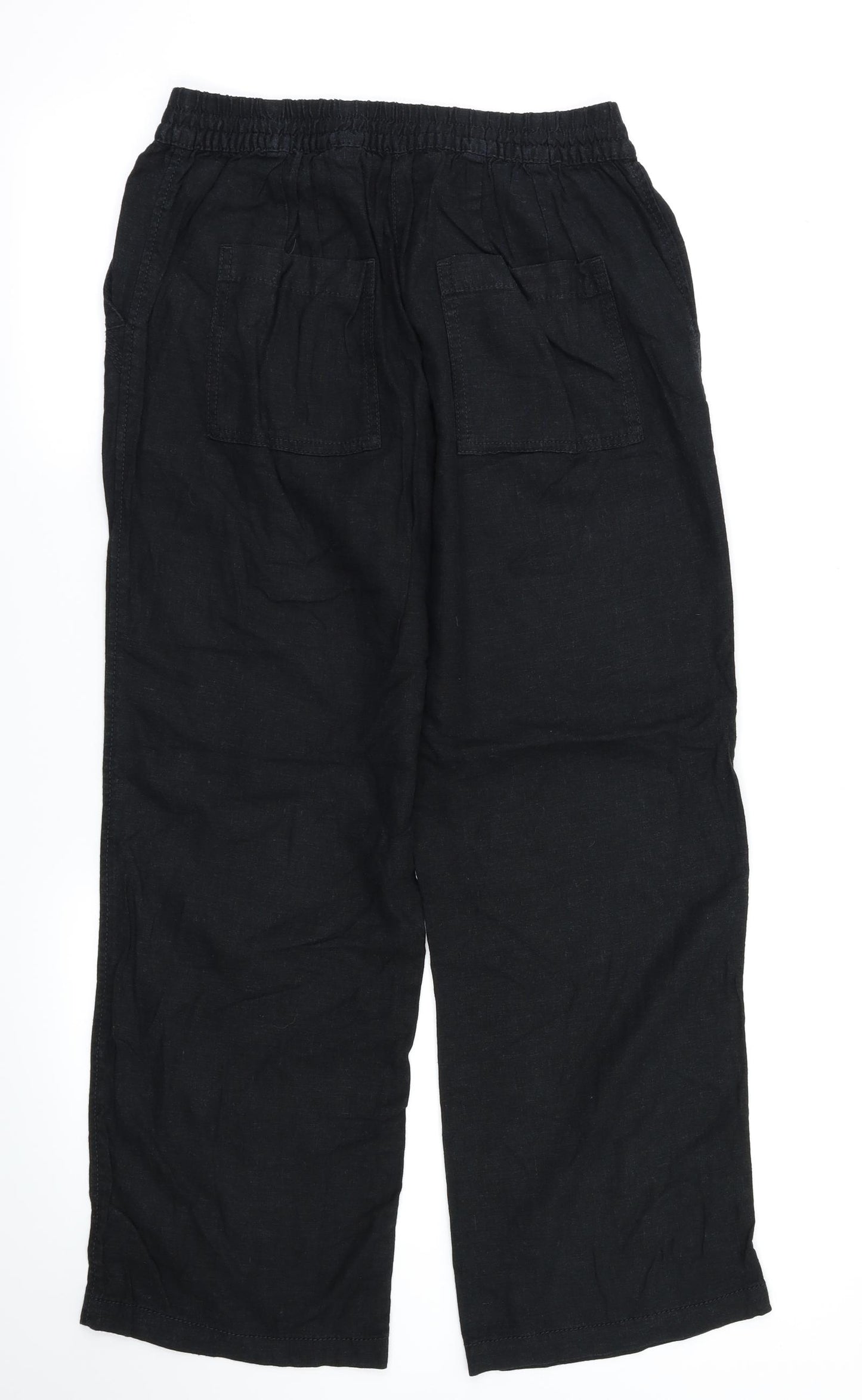 NEXT Womens Black   Trousers  Size 10 L28 in - Stretch waistband