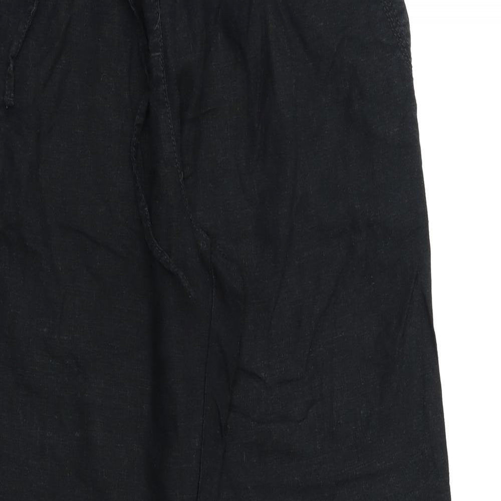 NEXT Womens Black   Trousers  Size 10 L28 in - Stretch waistband
