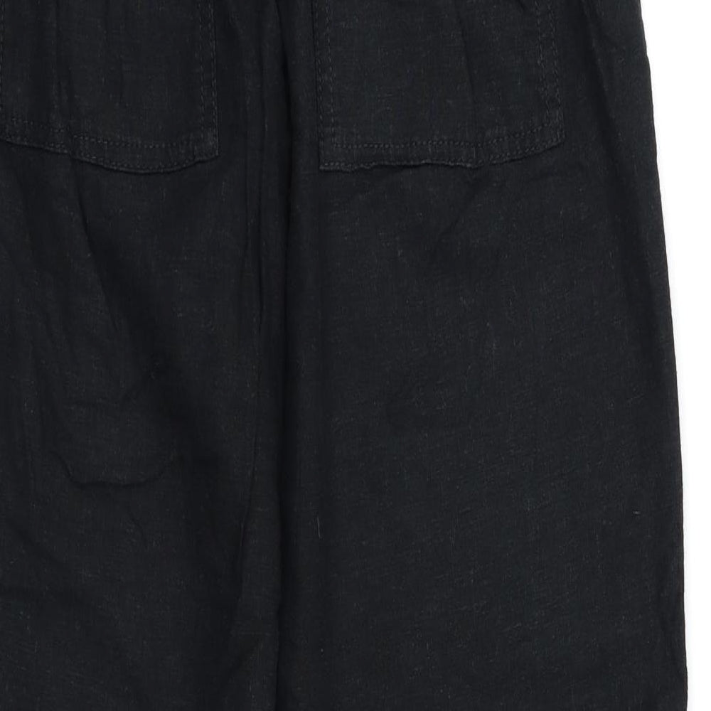 NEXT Womens Black   Trousers  Size 10 L28 in - Stretch waistband