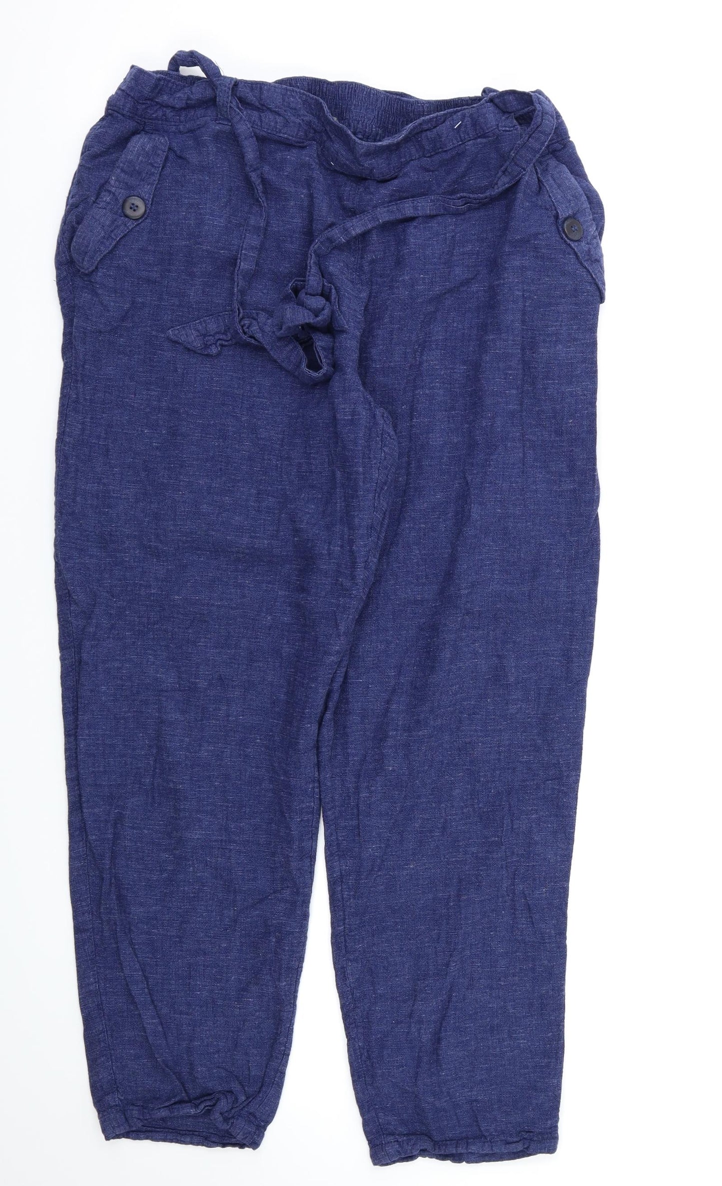 Nutmeg Womens Blue   Trousers  Size 16 L26 in - Stretch waistband