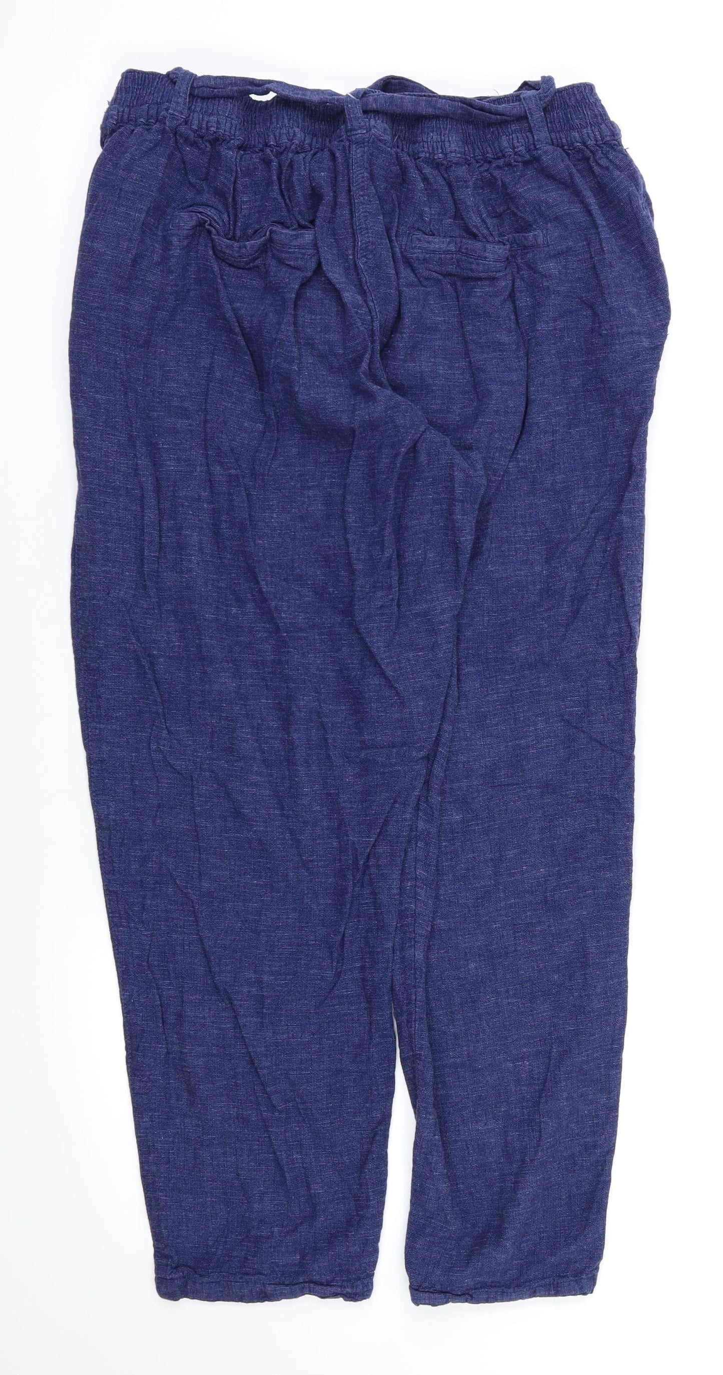 Nutmeg Womens Blue   Trousers  Size 16 L26 in - Stretch waistband