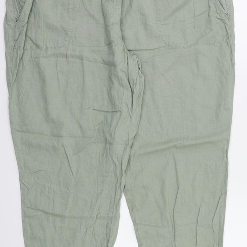 Debehams Womens Green   Jogger Trousers Size 18 L27 in - Stretch waistband