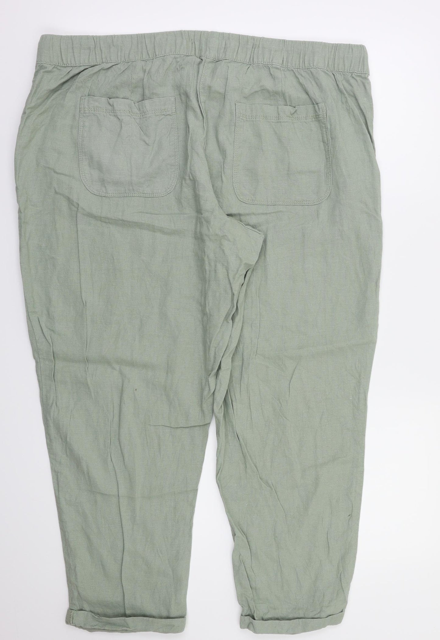 Debehams Womens Green   Jogger Trousers Size 18 L27 in - Stretch waistband