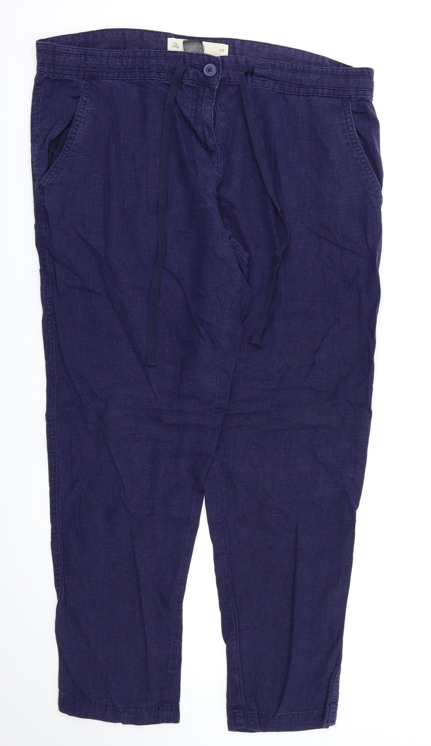 NEXT Womens Blue   Trousers  Size 14 L26 in