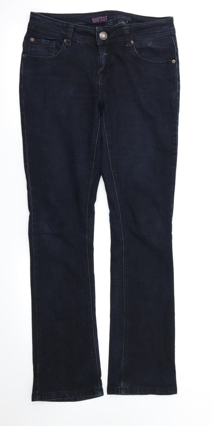 Denim&co Womens Blue Straight Jeans Size 8 L31 in