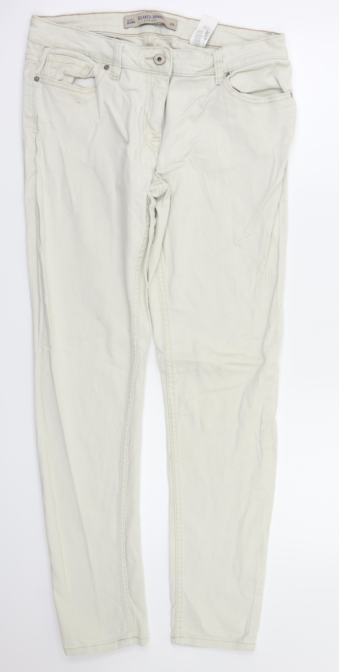 NEXT Womens Ivory   Skinny Jeans Size 10 L29 in