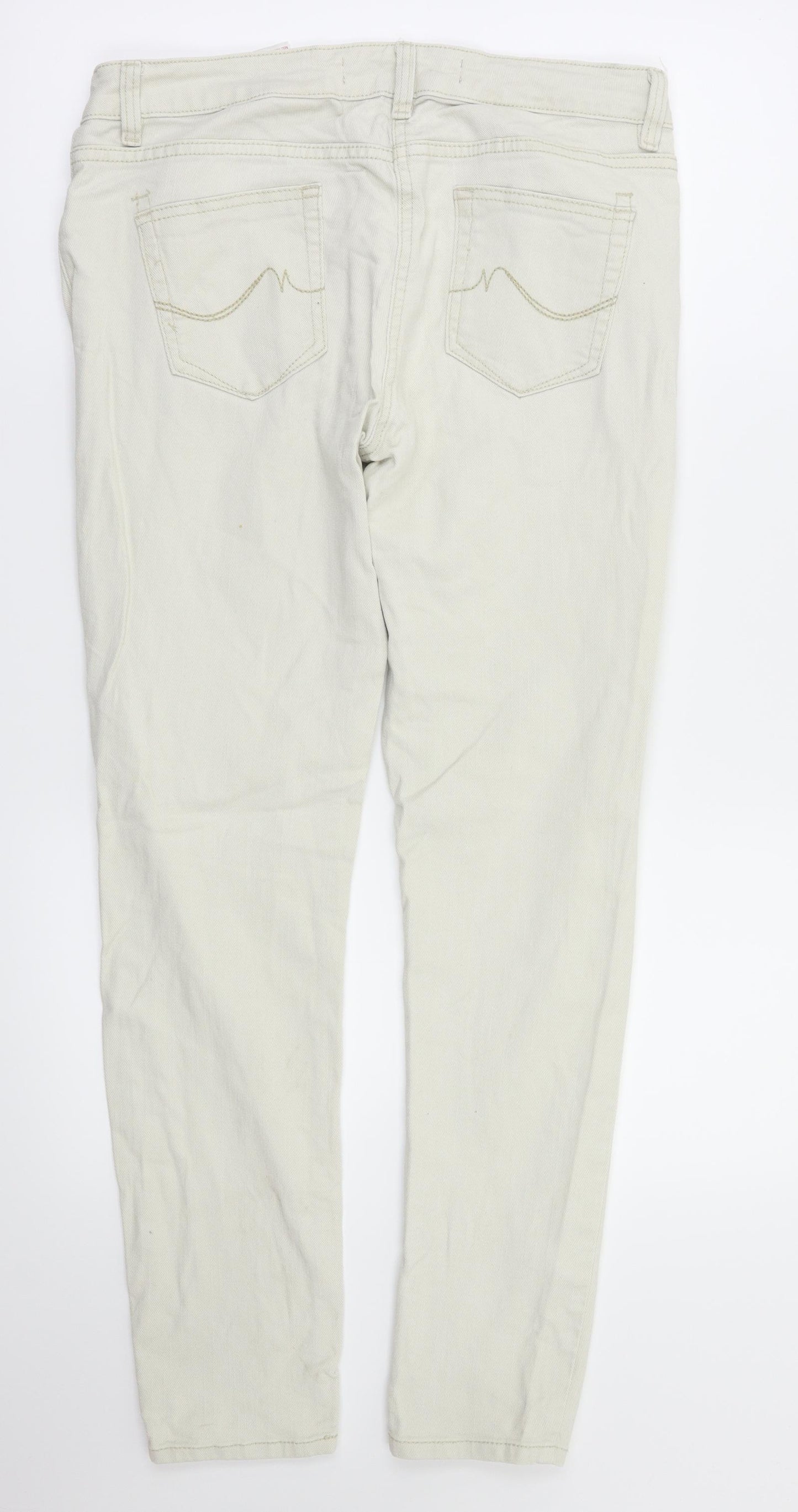 NEXT Womens Ivory   Skinny Jeans Size 10 L29 in
