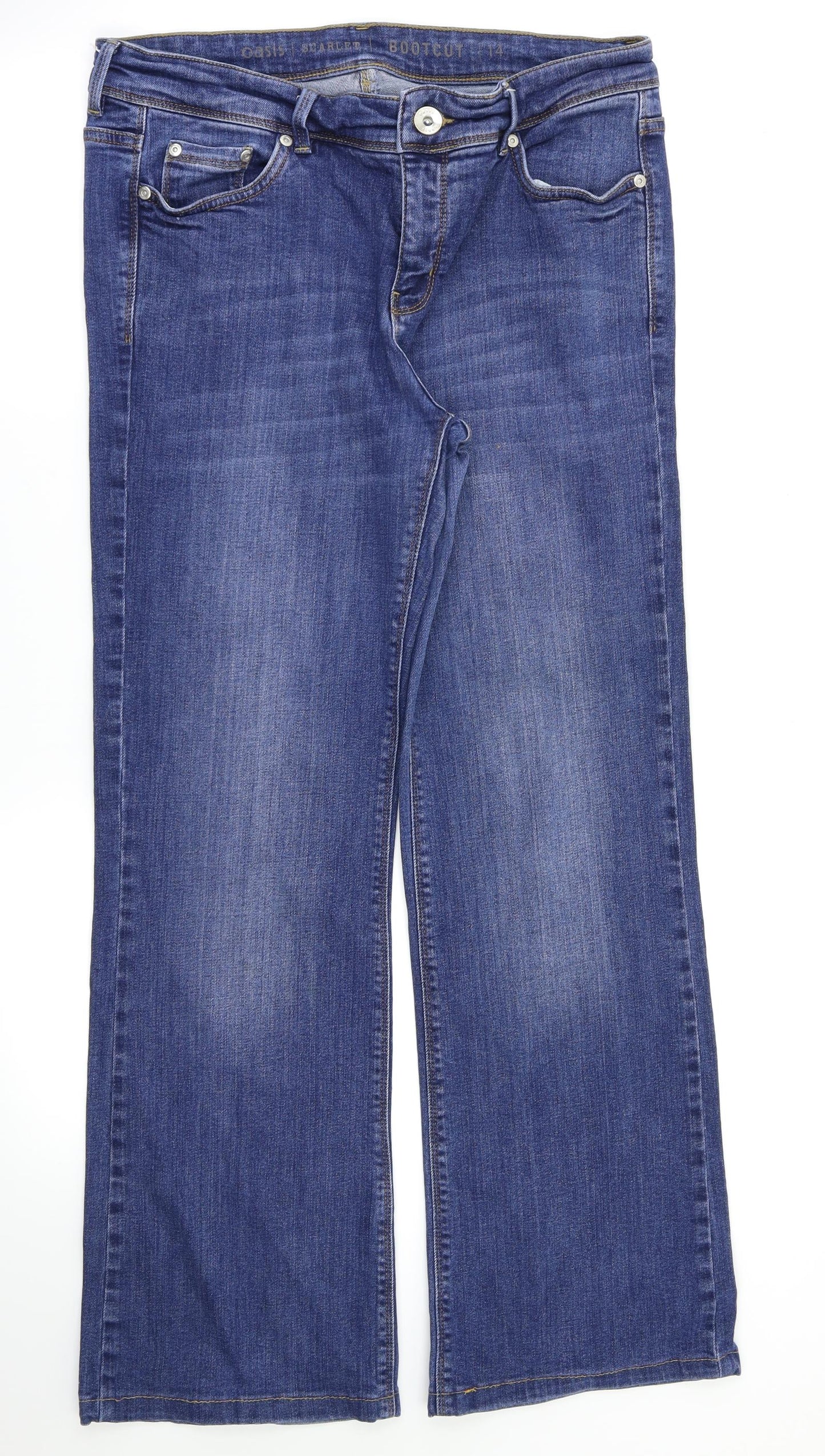 Oasis Womens Blue   Straight Jeans Size 14 L30 in