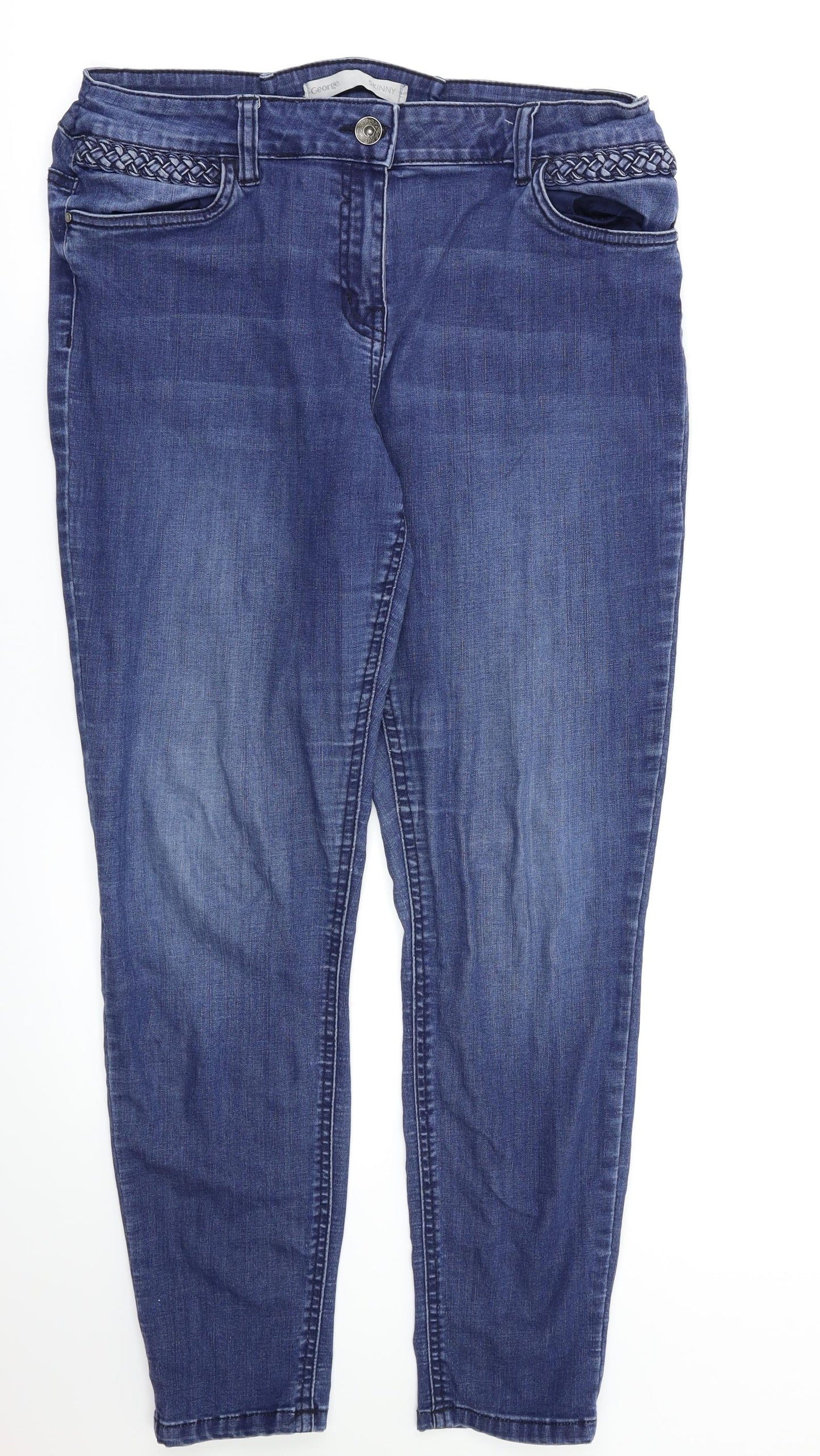 George Womens Blue   Skinny Jeans Size 16 L29 in