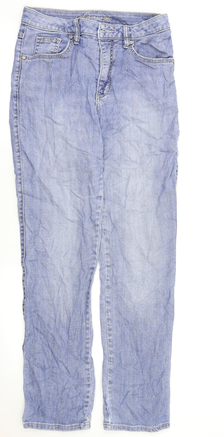 Flash Womens Blue Straight Jeans Size 36 L30 in