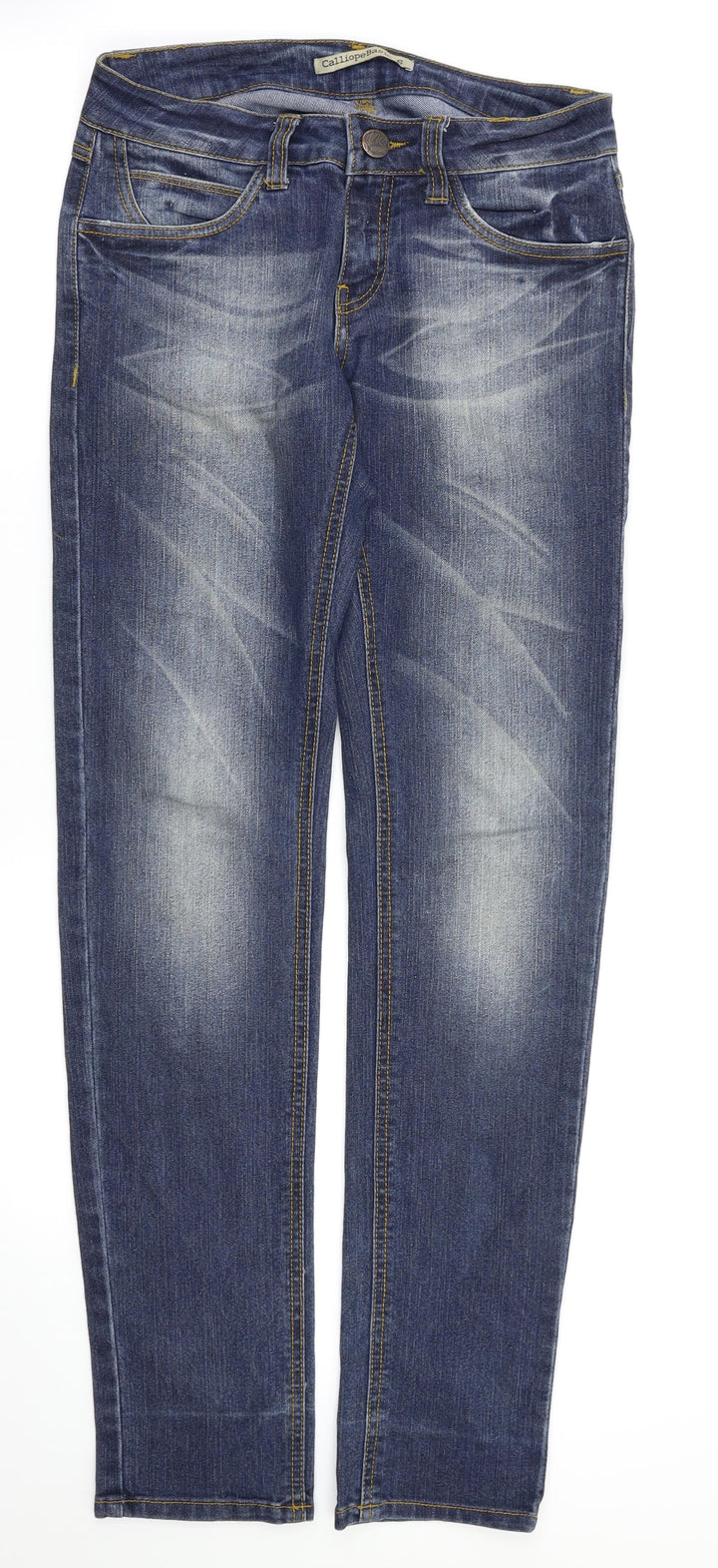 Calliope Basic Womens Blue Straight Jeans Size S L33 in