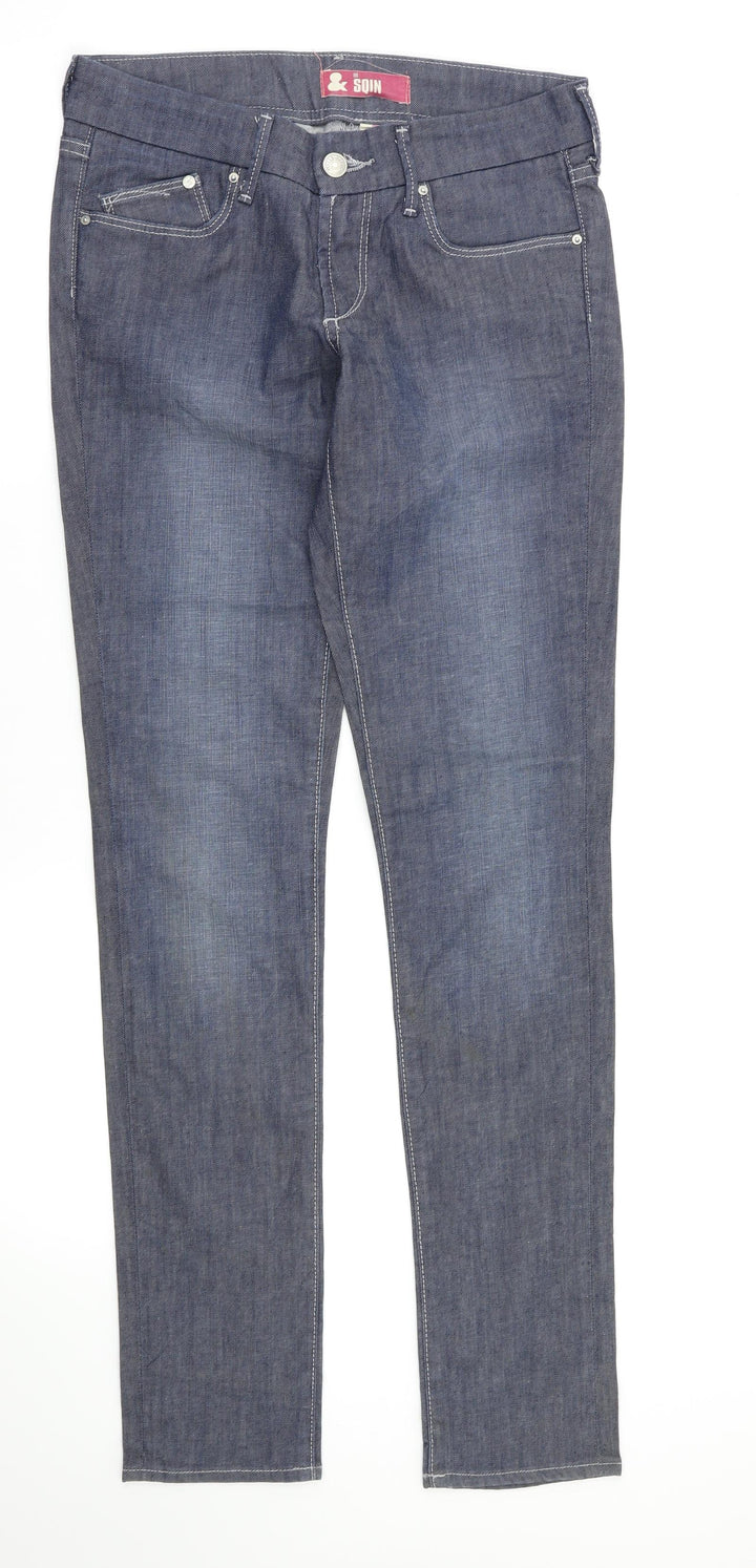 SQIN Womens Grey   Straight Jeans Size 26 L33.5 in
