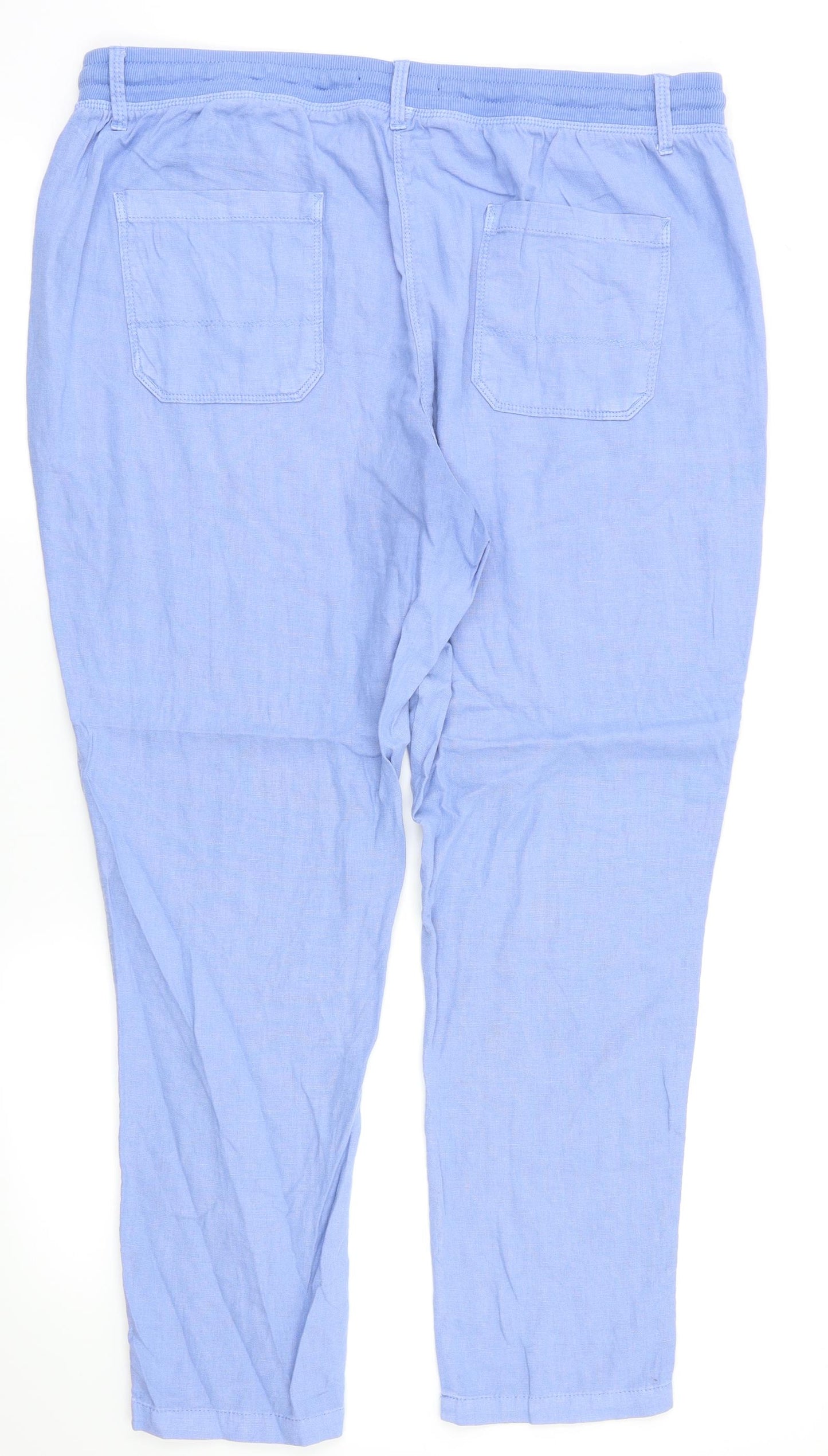 M&S  Womens Blue   Sweatpants Trousers Size 16 L28 in