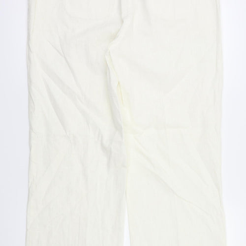 BHS Womens White   Trousers  Size 14 L30 in