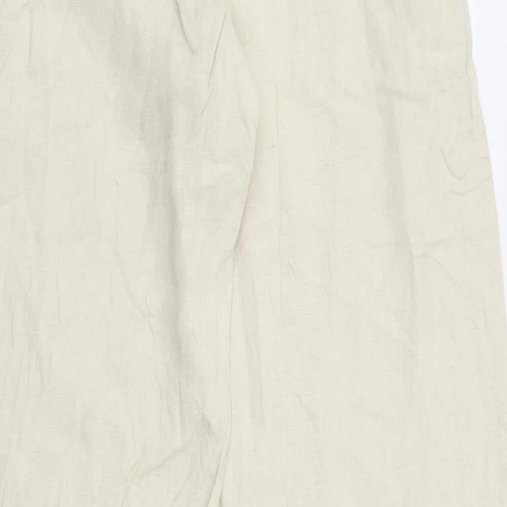 H&M Womens Beige   Trousers  Size 6 L31 in