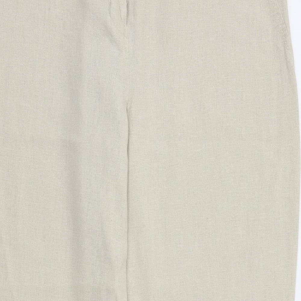 M&S  Womens Beige   Trousers  Size 14 L29 in