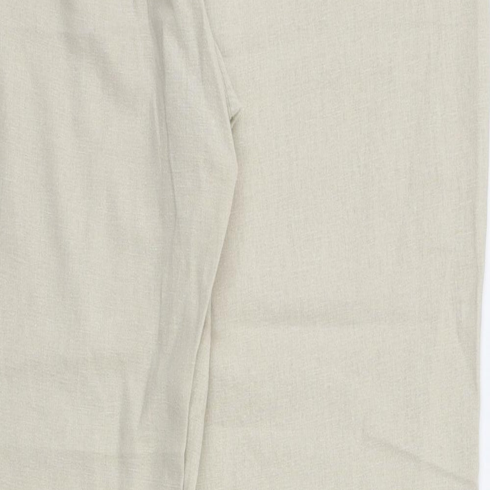 M&S  Womens Beige   Trousers  Size 14 L29 in