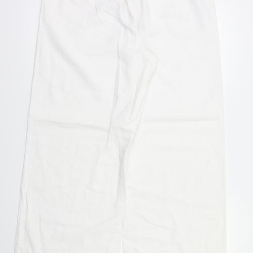 NEXT Womens White   Trousers  Size 12 L30 in - Stretch waistband