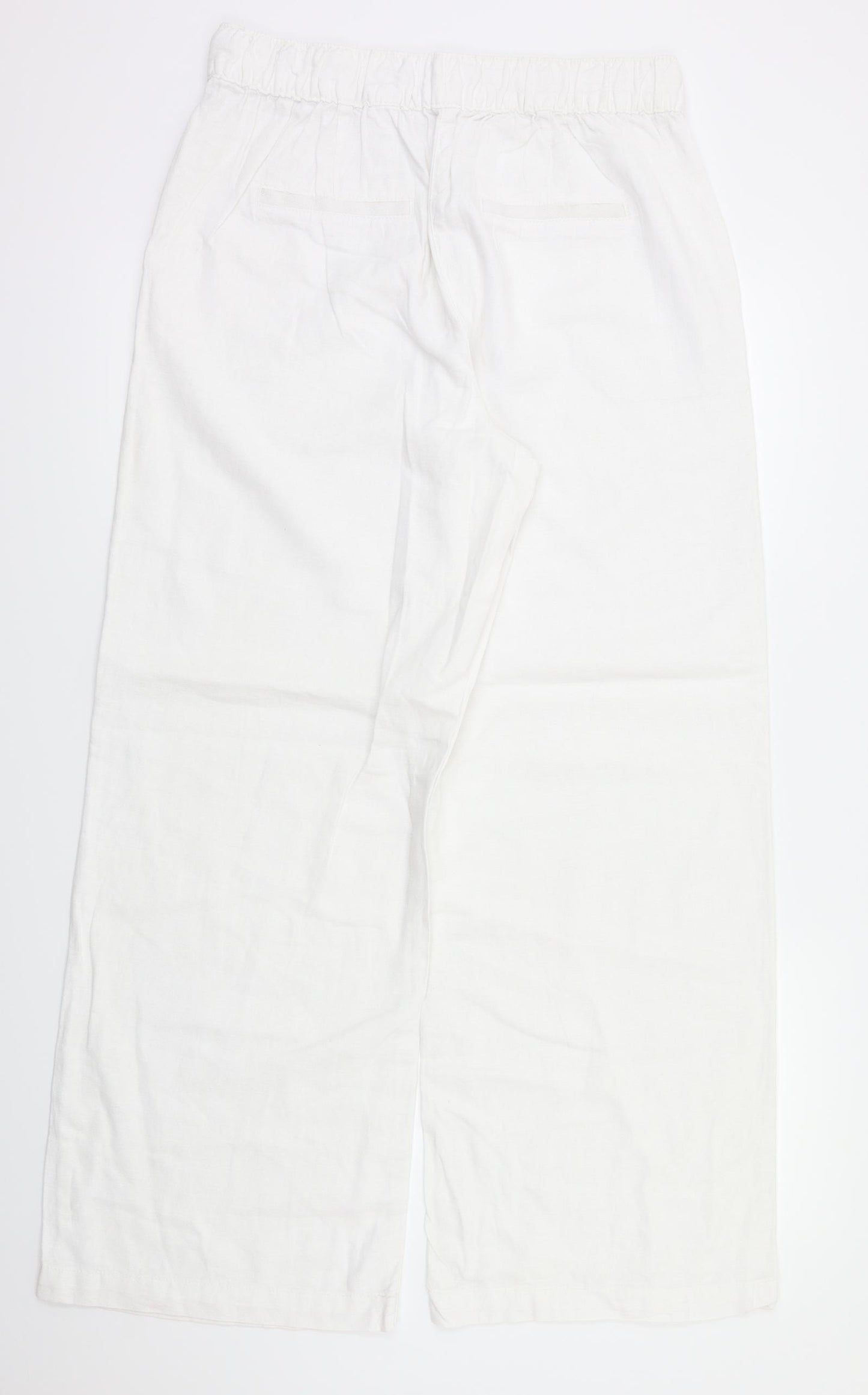 NEXT Womens White   Trousers  Size 12 L30 in - Stretch waistband