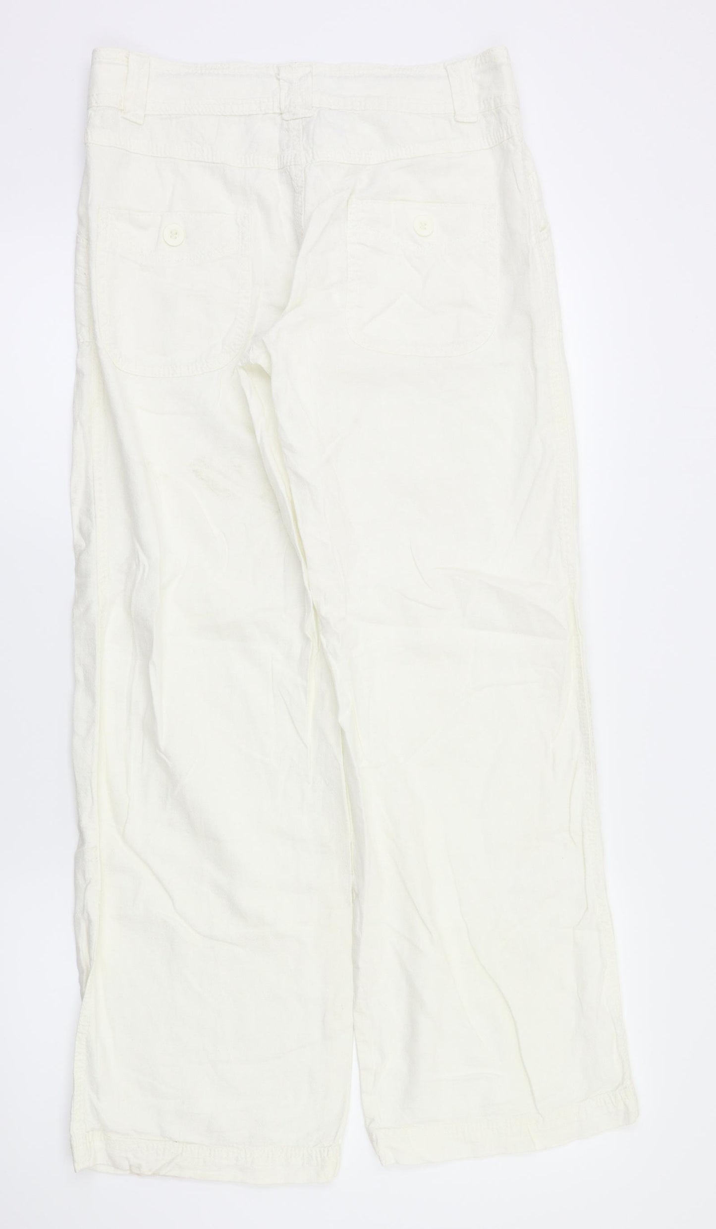 M&S  Womens White   Trousers  Size 8 L30 in