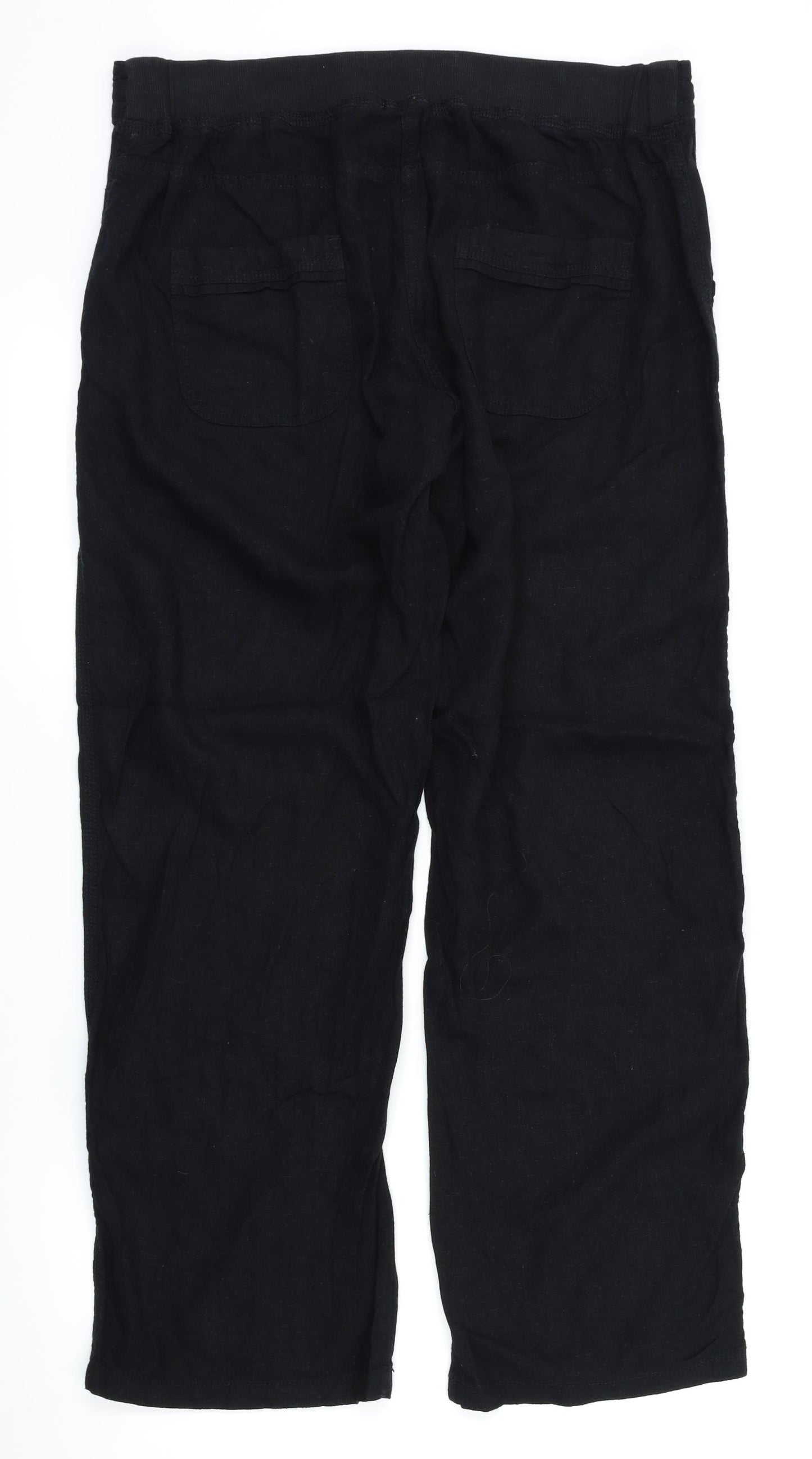 TU Womens Black   Trousers  Size 12 L28 in