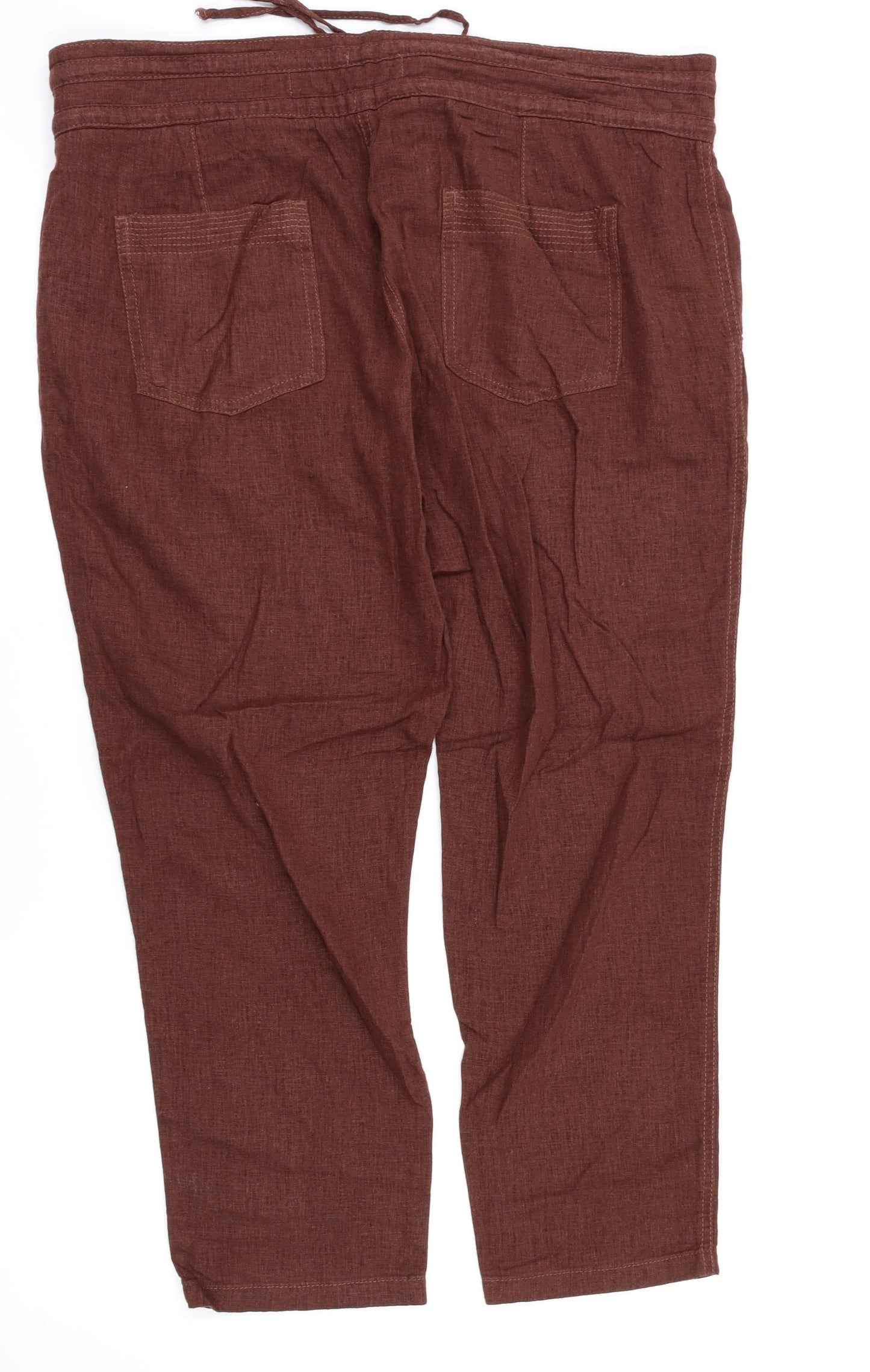 next  Womens Brown   Trousers  Size 16 L28 in