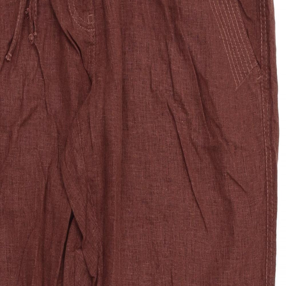 next  Womens Brown   Trousers  Size 16 L28 in