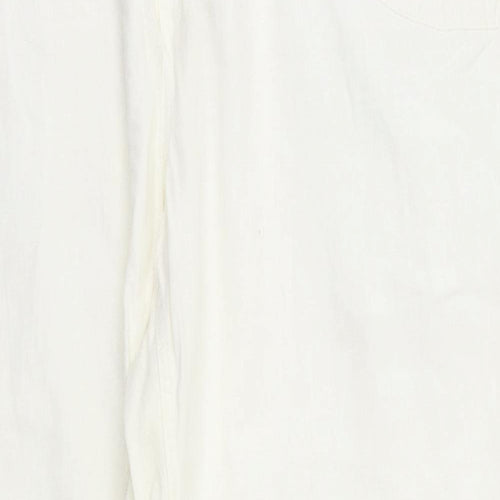 NEXT Womens White   Sweatpants Trousers Size 14 L29 in