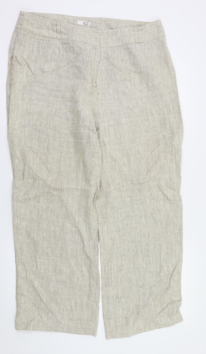 cc Womens Beige Trousers Size 14 L28 in