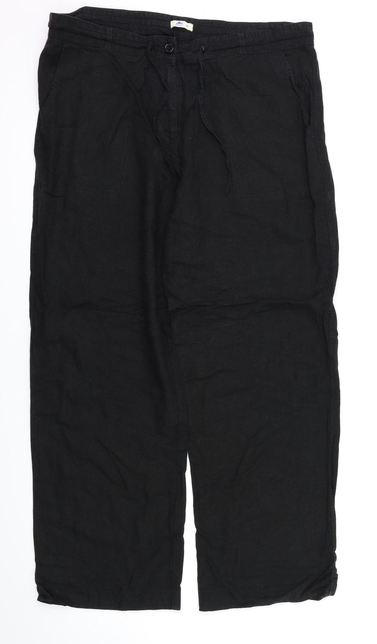 Anucci Womens Black   Trousers  Size 16 L29 in
