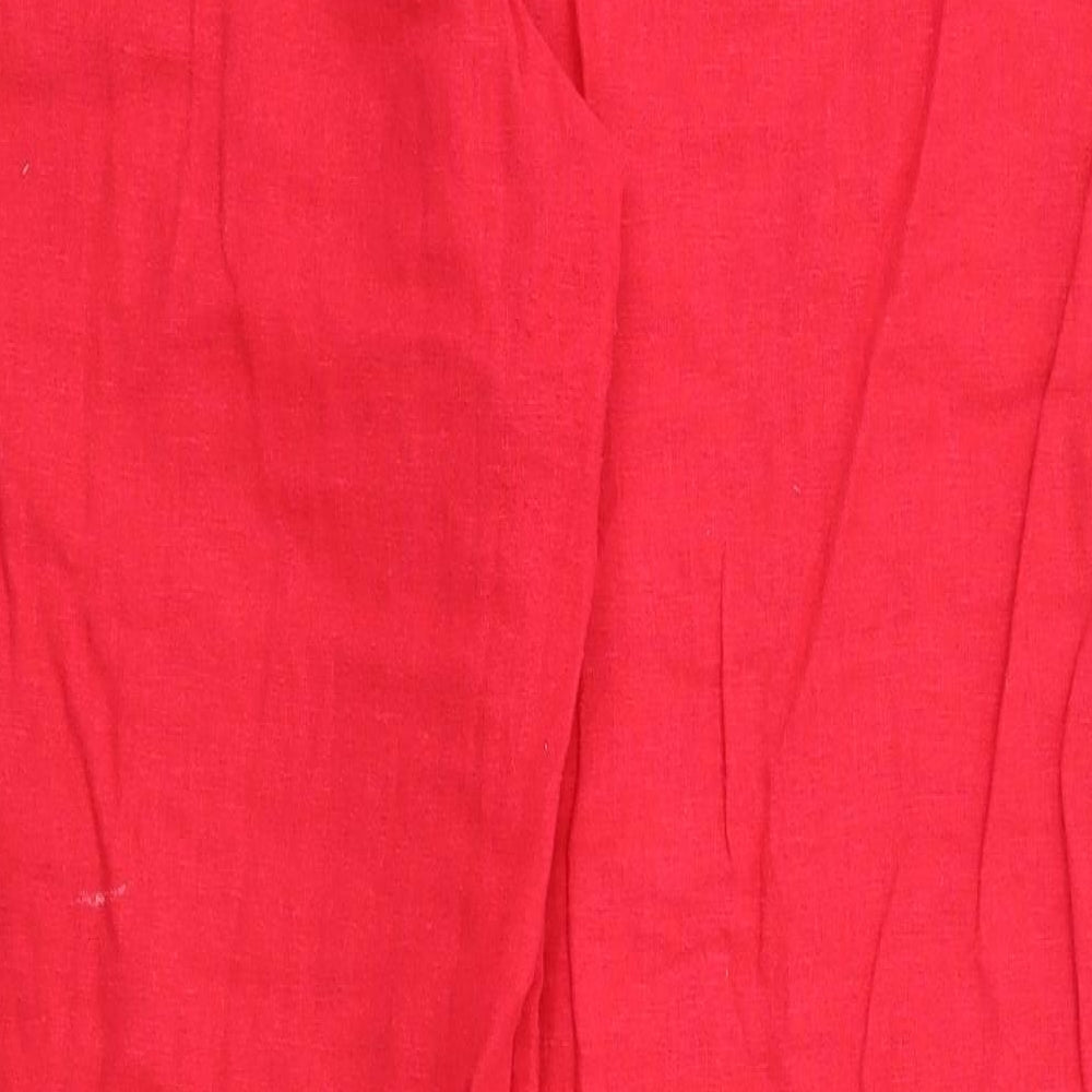 payapa Womens Red   Trousers  Size 12 L30 in
