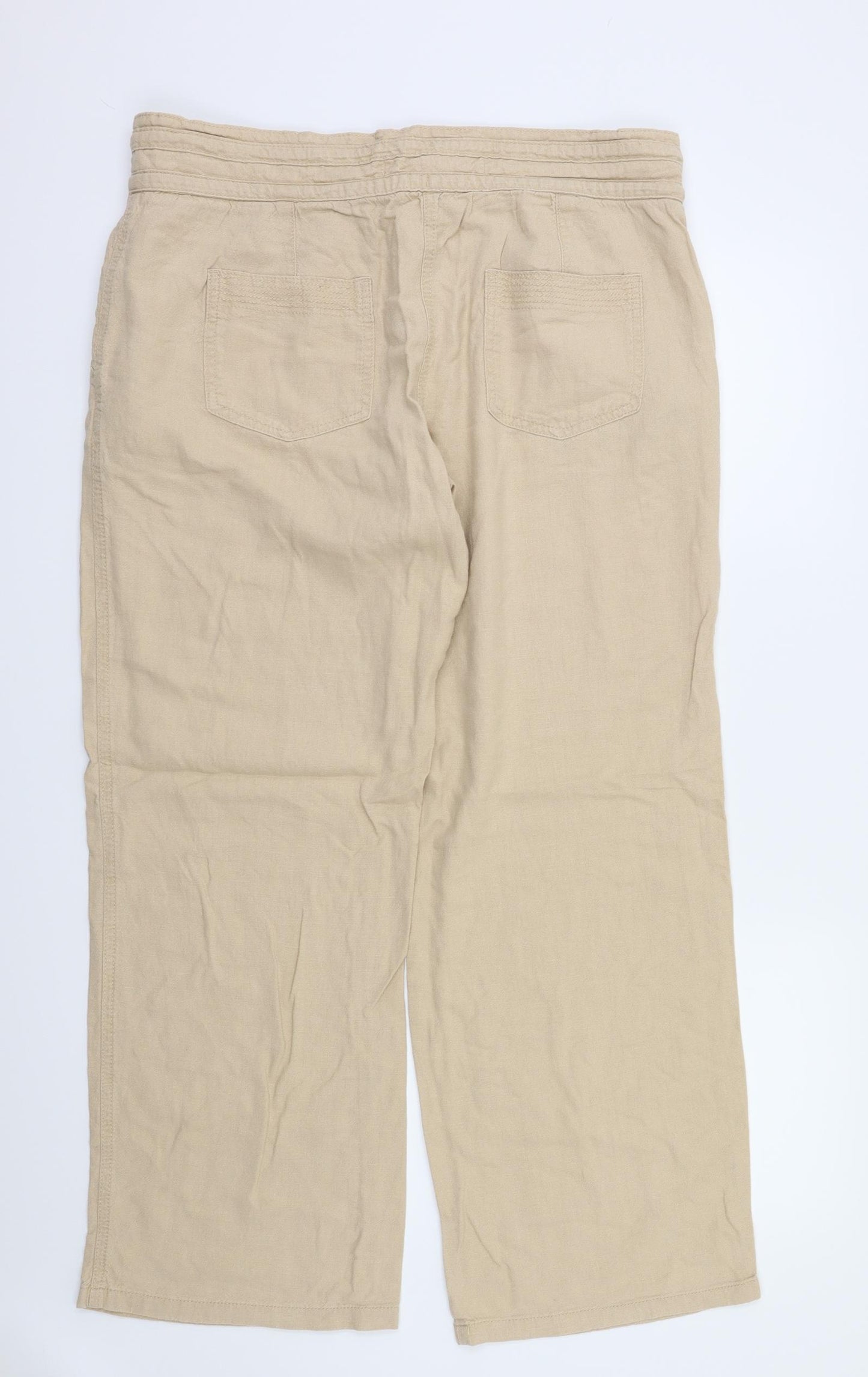 NEXT Womens Beige   Trousers  Size 14 L29 in